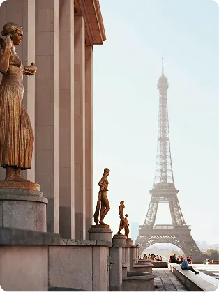 Trocadéro’dan görülen Eyfel Kulesi